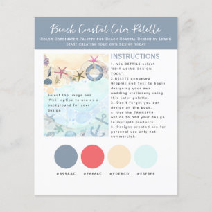 Color Palette Template for Beach Coastal by LeahG  Flyer
