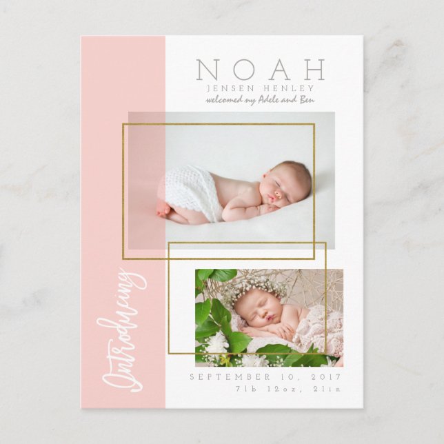 COLOR PANELS BIRTH ANNOUNCEMENT (Front)