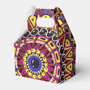 Color Pencil Purple Yellow Hand Drawn Mandala Favour Box