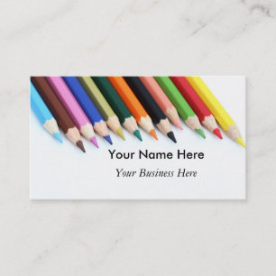 Color pencils personalised business card