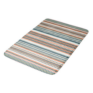 Color-Play Geo Striped Design Bath Mat