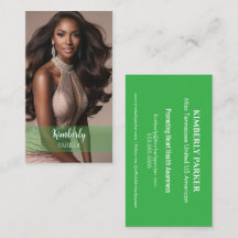 Color Pop Green Gradient Business Card