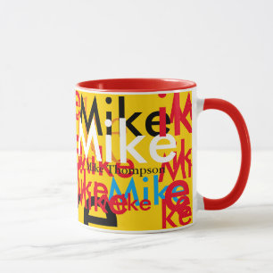 color pop names pattern personalized mug