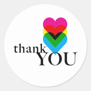 Color Pop Thank You stickers