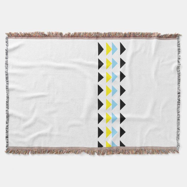 Color Pop White Deign  Throw Blanket (Front)