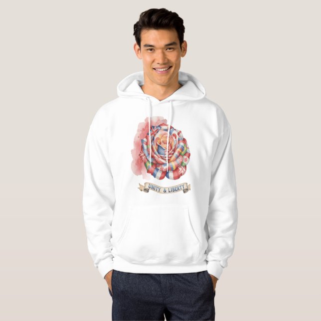 "Color Pulse Men's Hoodie – Artful Energy in Motio (Front Full)
