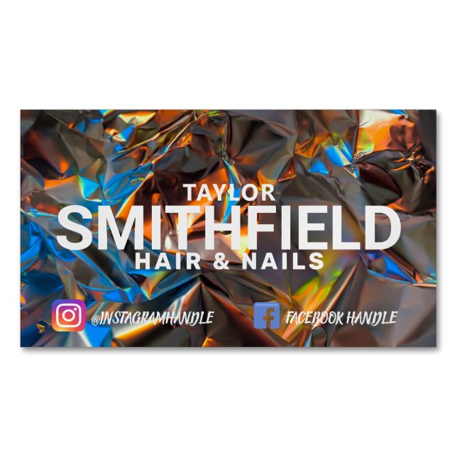 Color Shift Magnetic Business Card (Front)