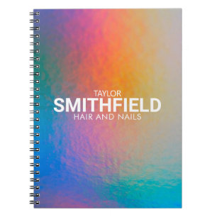 Color Shift Neon Light Holographic Trendy Notebook