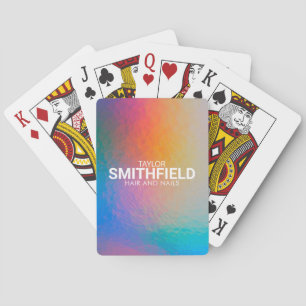 Color Shift Neon Light Holographic Trendy Playing Cards