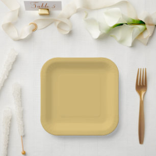 Color Solid Brass Paper Plate