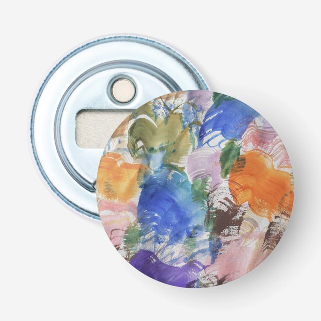 Color Splash Button Bottle Opener (Front)