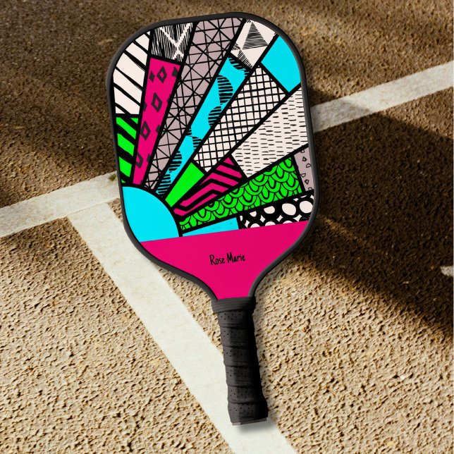 Color Splash Fanburst Personalized Pickleball Paddle (Creator Uploaded)