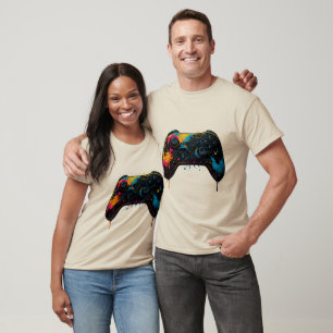 Color Splash Game Controller Sticker  T-Shirt