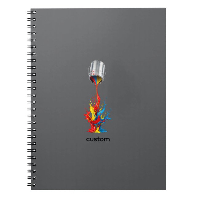 Color Splash Paint Can Art Notebook (Front)