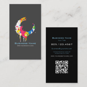 Color Splash Paint Swirl • Custom Editable Modern Business Card