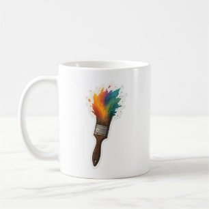Color Splash Paintbrush Coffee Mug