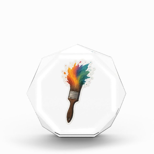Color Splash Paintbrush Photo Block (Front)
