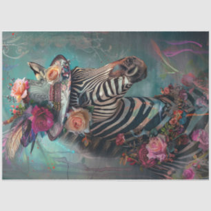 Color splash zebra tissue paper