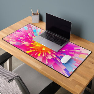 Color Storm Burst Desk Mat