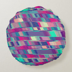 Color Stripe Round Cushion