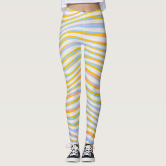 Color Stripped Design Leggings