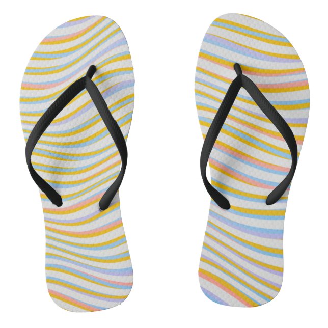 Color Stripped Design Thongs (Footbed)