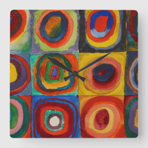 Color Study, 1913 by Wassily Kandinsky Square Wall Clock