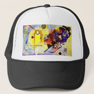 Color Study: Squares with Concentric Circles Trucker Hat