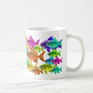 Color Swirl Fish Coffee Mug