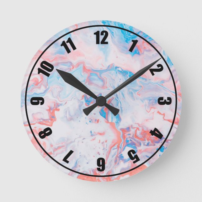 Color Swirl Round Clock (Front)