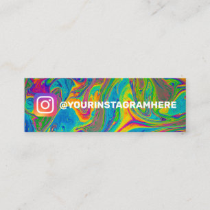 Color Swirl Watercolor Painting Pattern Instagram Mini Business Card