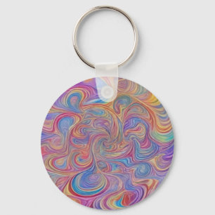 Color Swirls  Key Ring