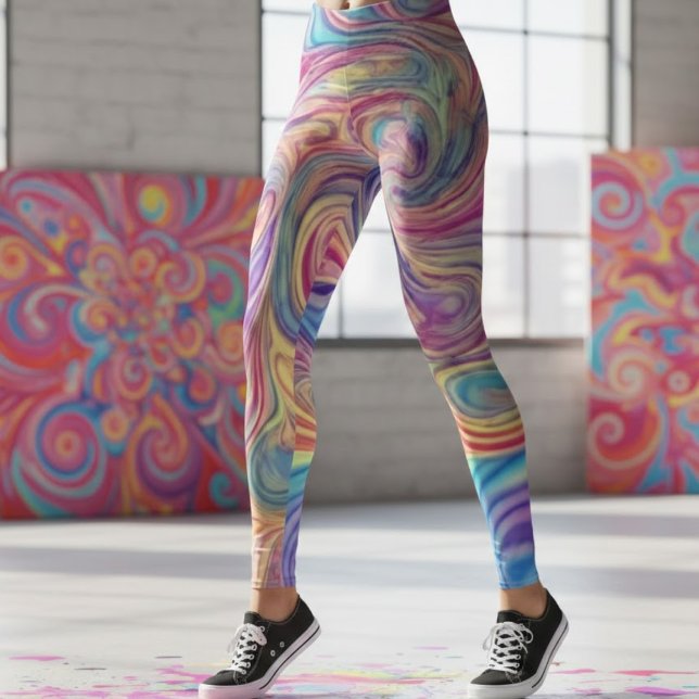 Color Swirls  Leggings (Creator Uploaded)