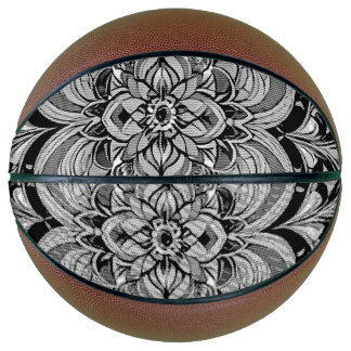 Color Symphony Mandala – Bold Psychedelic Floral Basketball