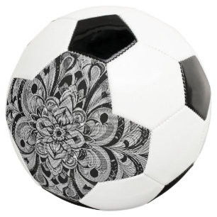 Color Symphony Mandala – Bold Psychedelic Floral Soccer Ball