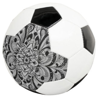 Color Symphony Mandala – Bold Psychedelic Floral Soccer Ball