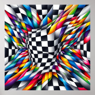 Color Vortex & Illusion Poster