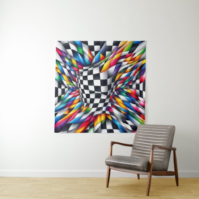 Color Vortex & Illusion Tapestry (In Situ)