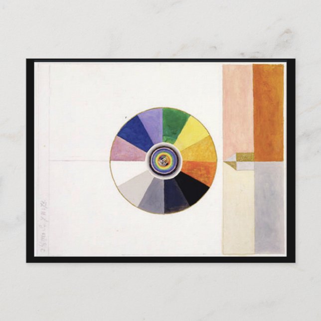 Color Wheel ,Fine Abstract Art Postcard (Front)