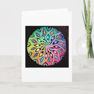 COLOR WHEEL MANDALA CARD