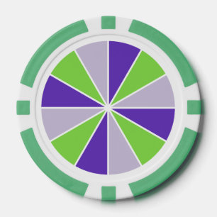 Color Wheel / Rays custom poker chips
