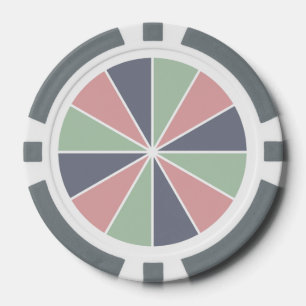 Color Wheel / Rays custom poker chips