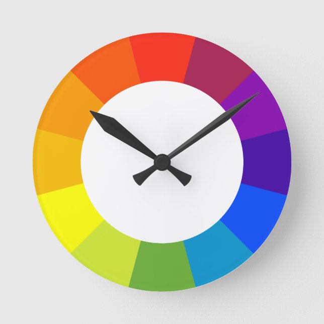 color wheel round clock (Front)