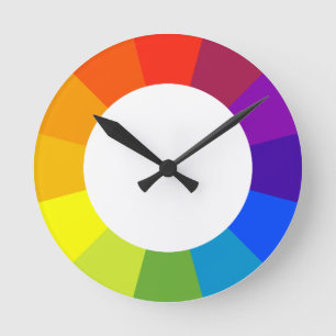 color wheel round clock