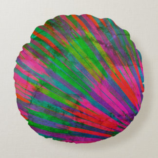 Color wheel round cushion