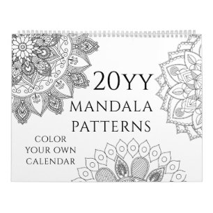 Color Your Own Calendar 2021 Mandala Patterns