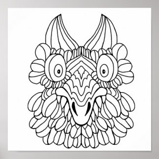 Color Your Own Dragon Poster