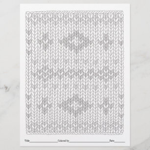 COLOR YOUR OWN Fair Isle Knit Colouring Page