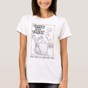 Color Your Own Halloween Gnome with Candy t-shirt