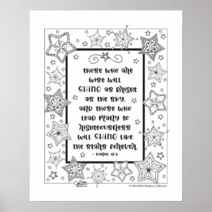 Color Your Own Inspirational Quote Bible Verse Poster